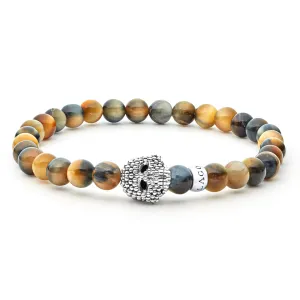 Anthem Tiger Eye Skull Bracelet