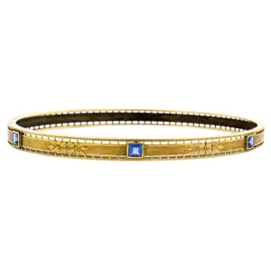 Antique Sapphire Bangle Bracelet