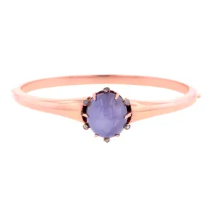 Antique Star Sapphire & Diamond Bracelet