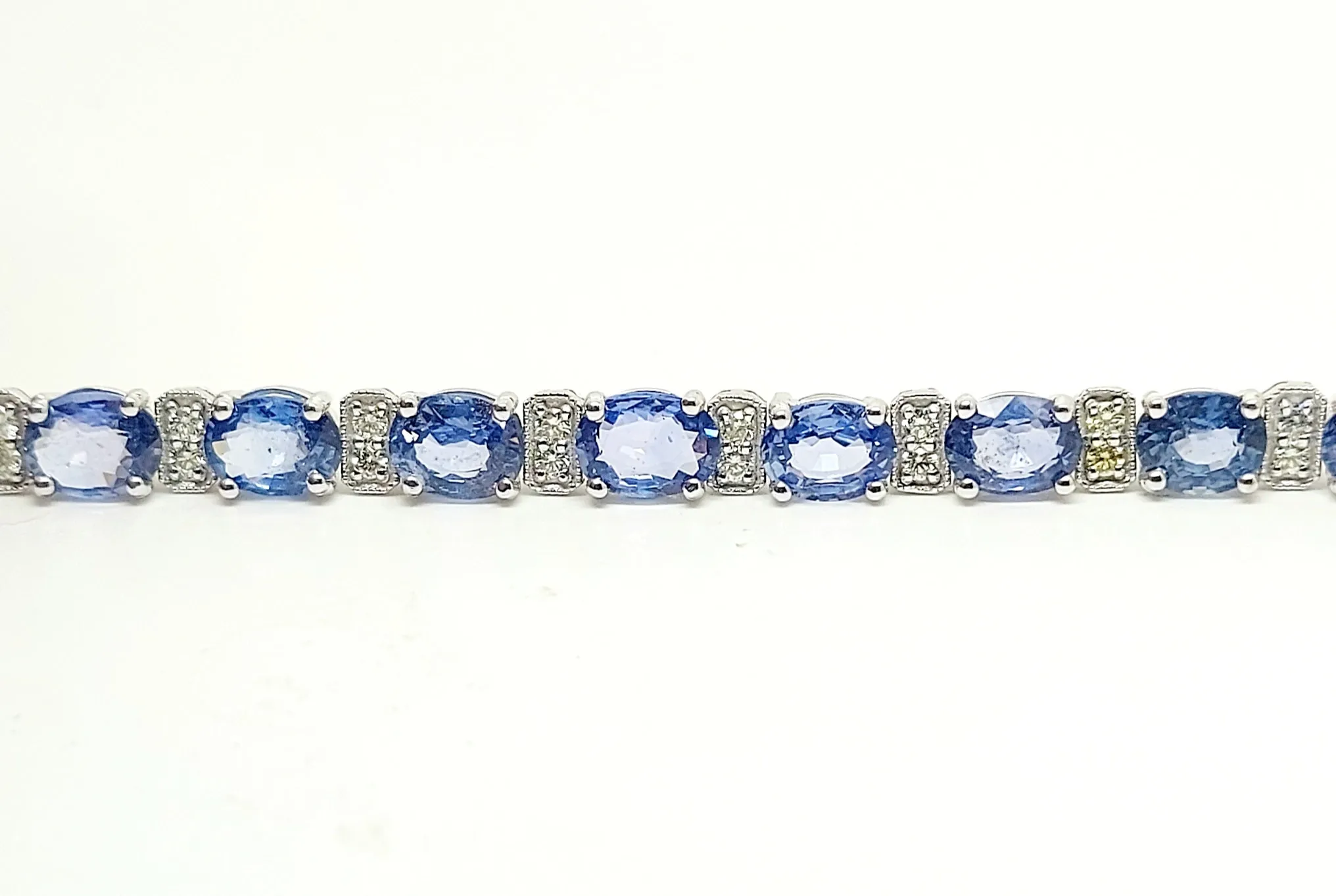 Art Deco Blue Sapphire & Diamond Bracelet AD NO. 2879