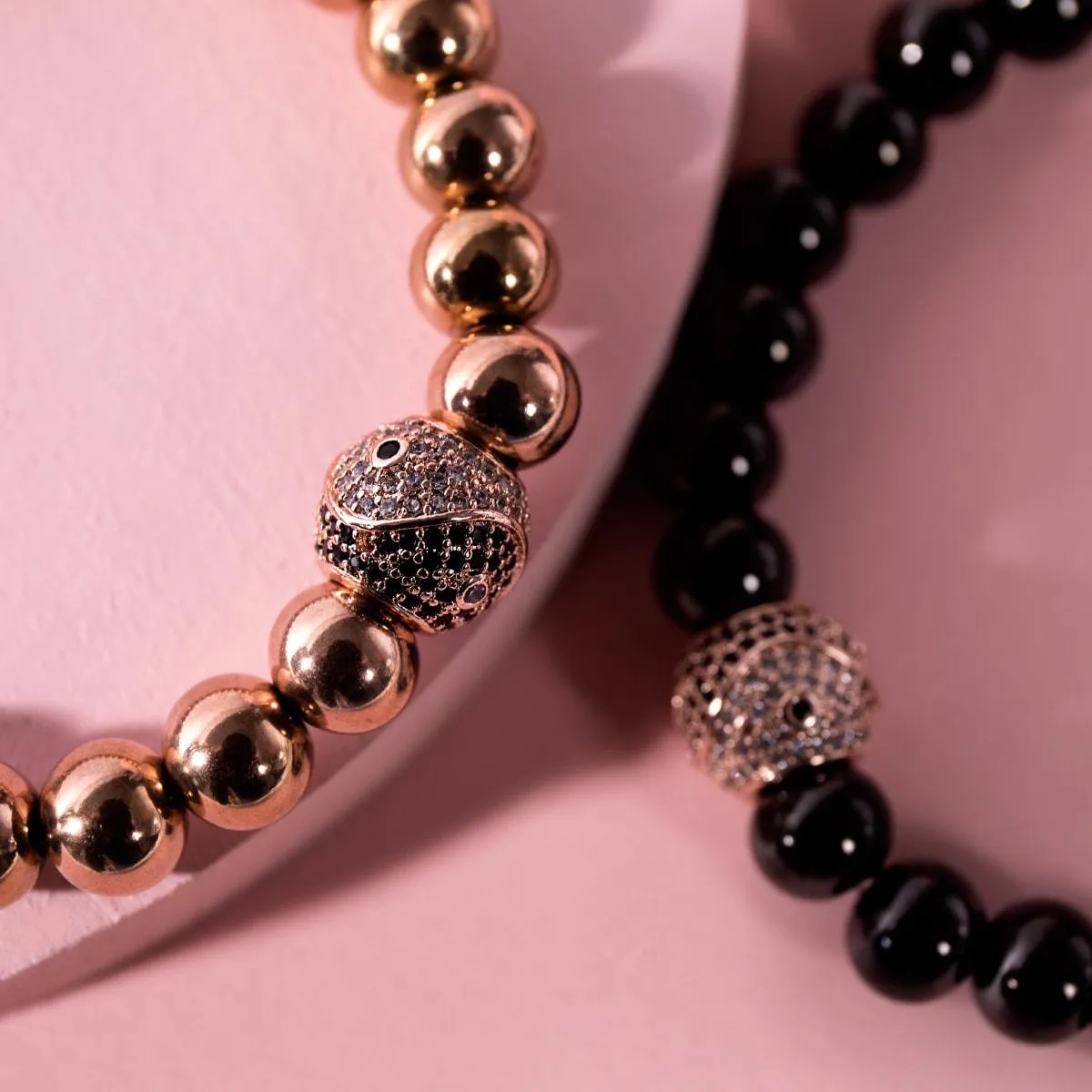 Balance | 18k Rose Gold | Crystal Yin Yang