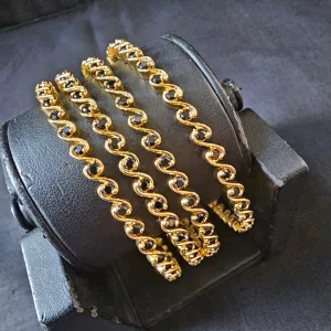 Black stone 4 Set Bangles