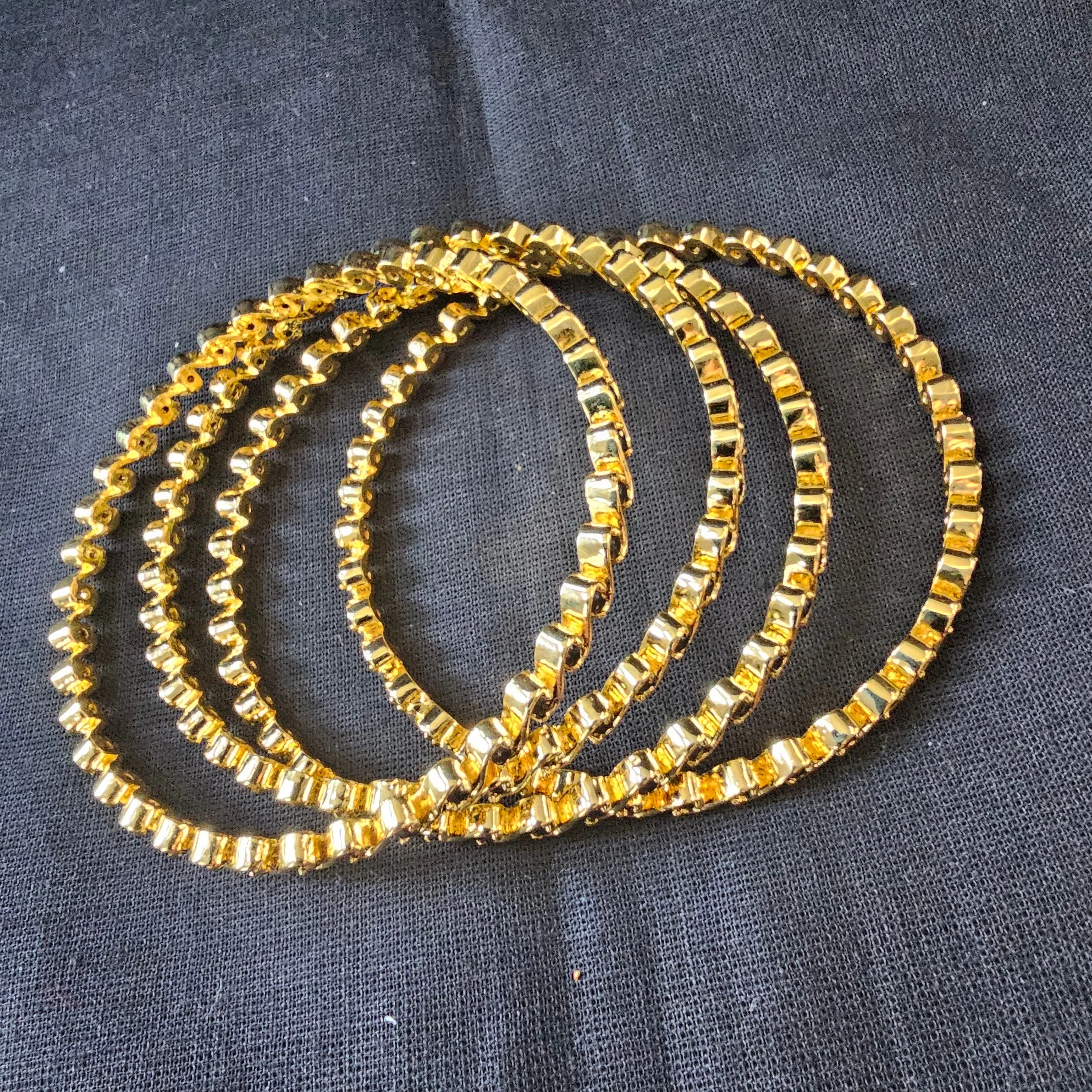 Black stone 4 Set Bangles