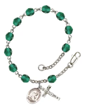 Blessed Herman the Cripple Custom Birthstone Rosary Bracelet