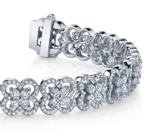 Blossoming Beauty Diamond Bracelet with 6.26 ct.(finished) 1mm, 2.3mm