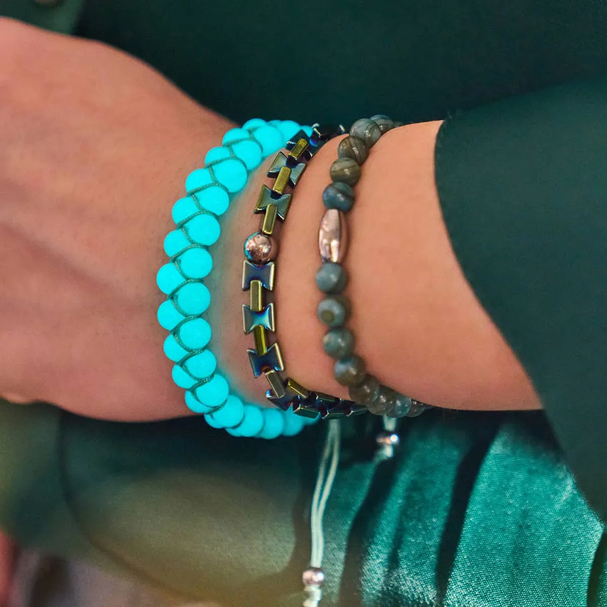 Blue Emerald | Hourglass Bracelet