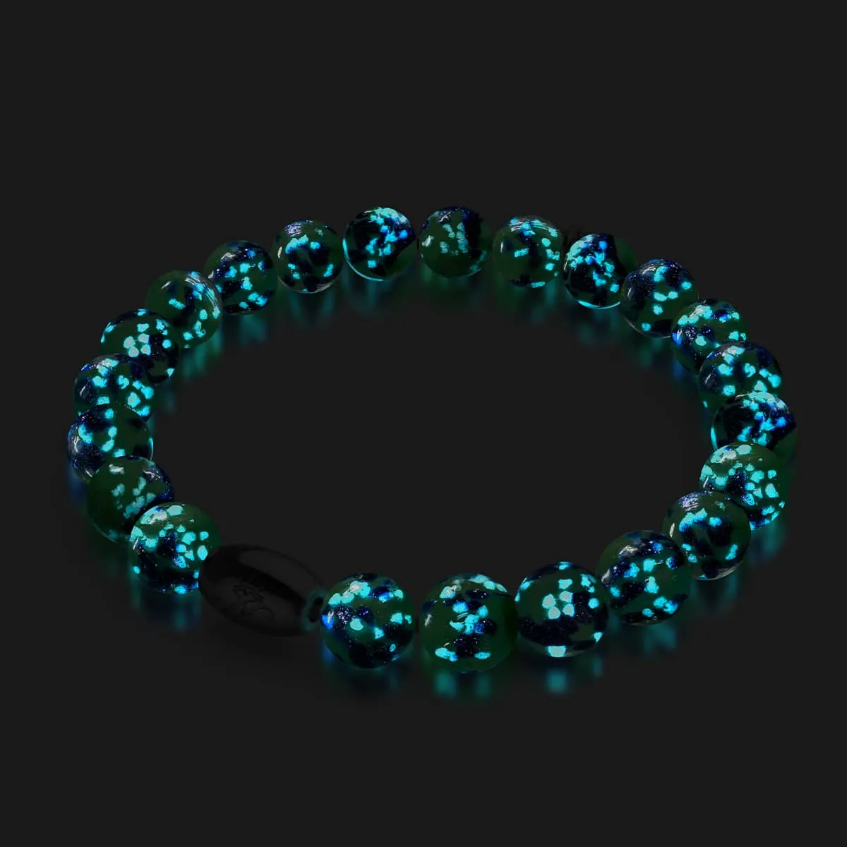 Blue Mint | .925 Sterling Silver | Firefly Glass Bracelet