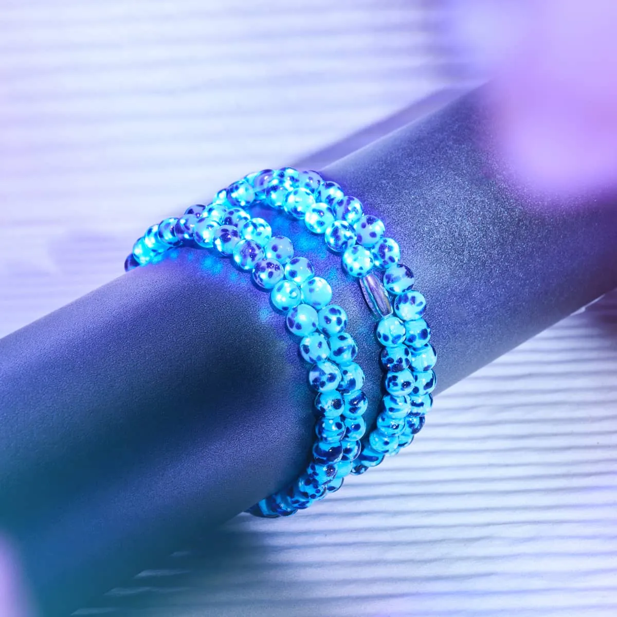 Blue Seaspray | .925 Sterling Silver | Firefly Glass Wrap