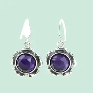 Bluenoemi Israeli Jewelry Earrings Sterling Silver Amethyst / Peridot Earrings, Israeli typical silver jewelry.