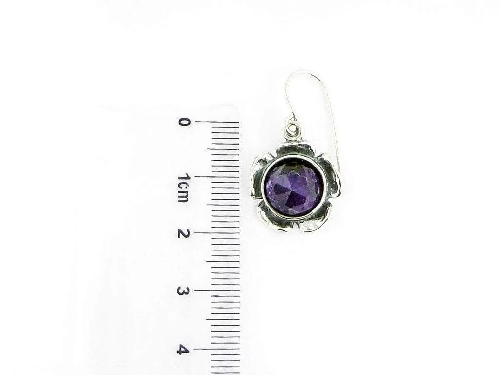 Bluenoemi Israeli Jewelry Earrings Sterling Silver Amethyst / Peridot Earrings, Israeli typical silver jewelry.