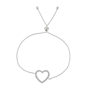 BOLO DIAMOND HEART BRACELET 14K GOLD (0.25 CTW)