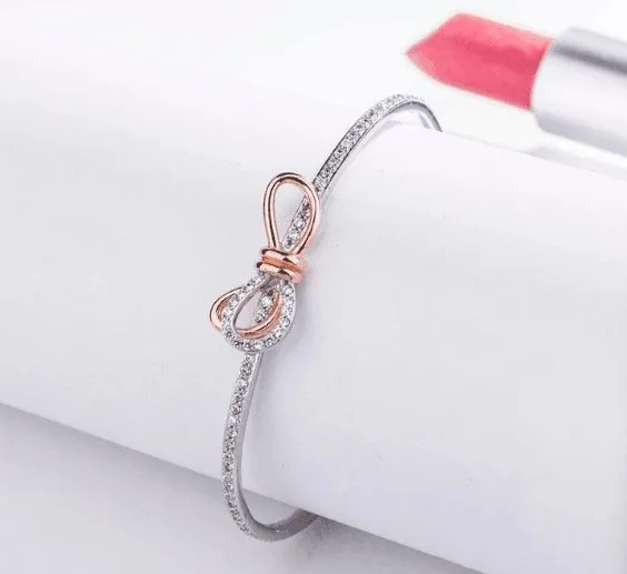 Bow Knot Bracelet In Sterling Silver