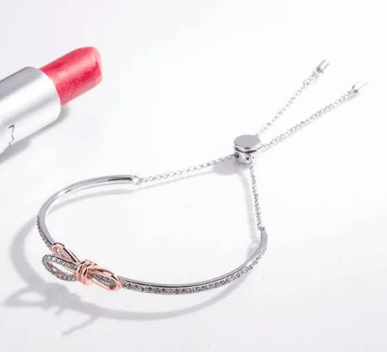 Bow Knot Bracelet In Sterling Silver