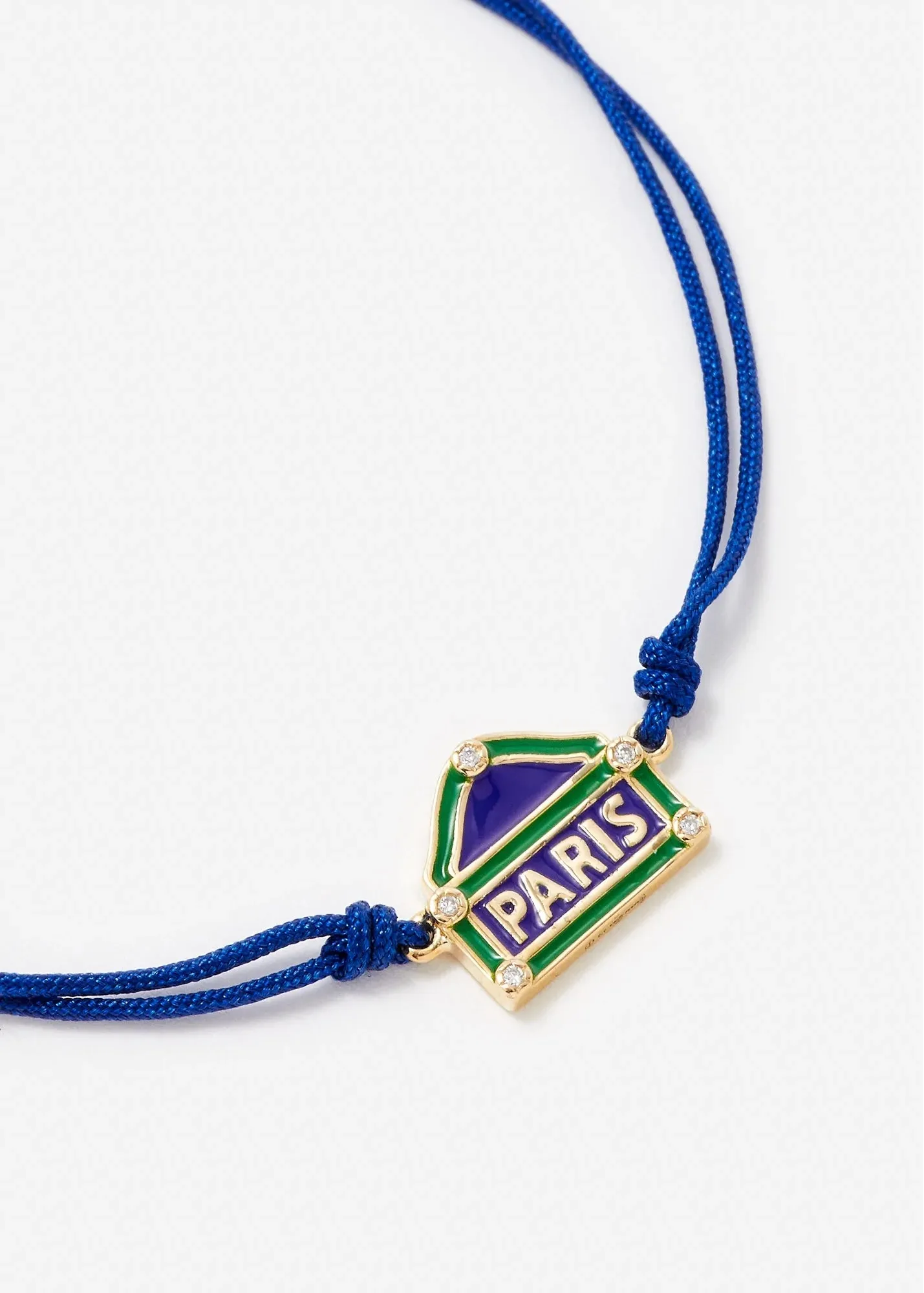 Bracelet Fil Paris Rive Droite - Bleu Or Jaune