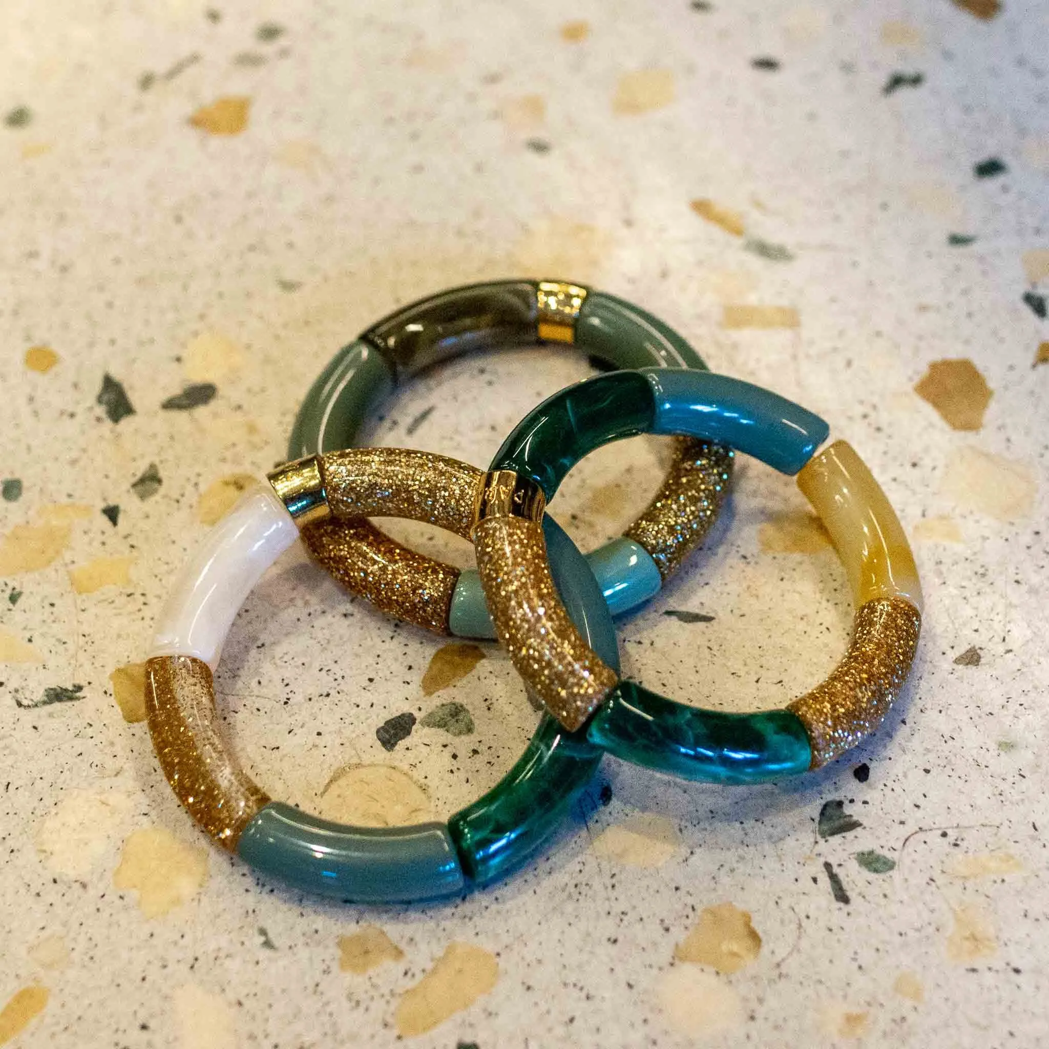BRACELET PIPOCA VERDE-OURO 1