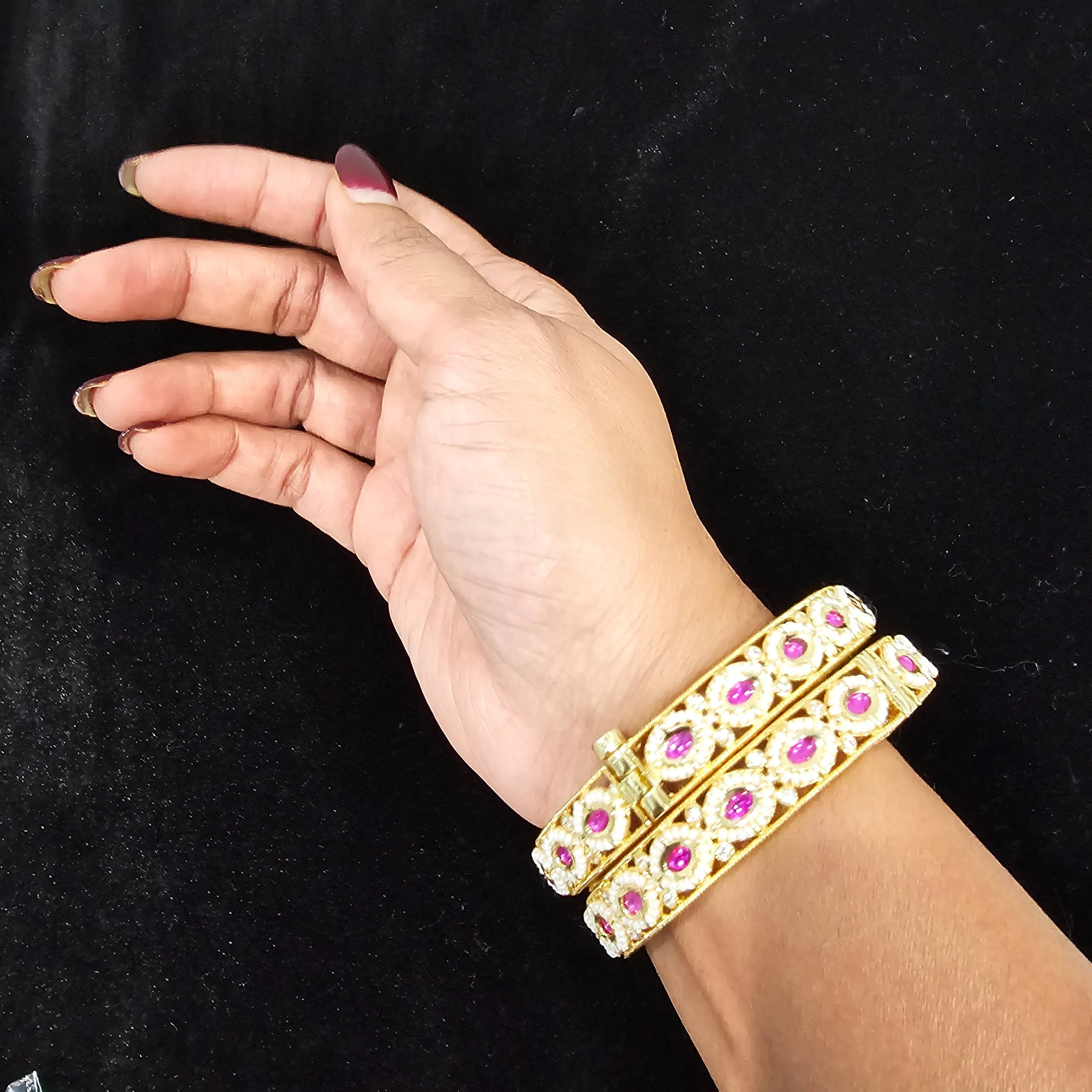 BRASS Kundan bangles,