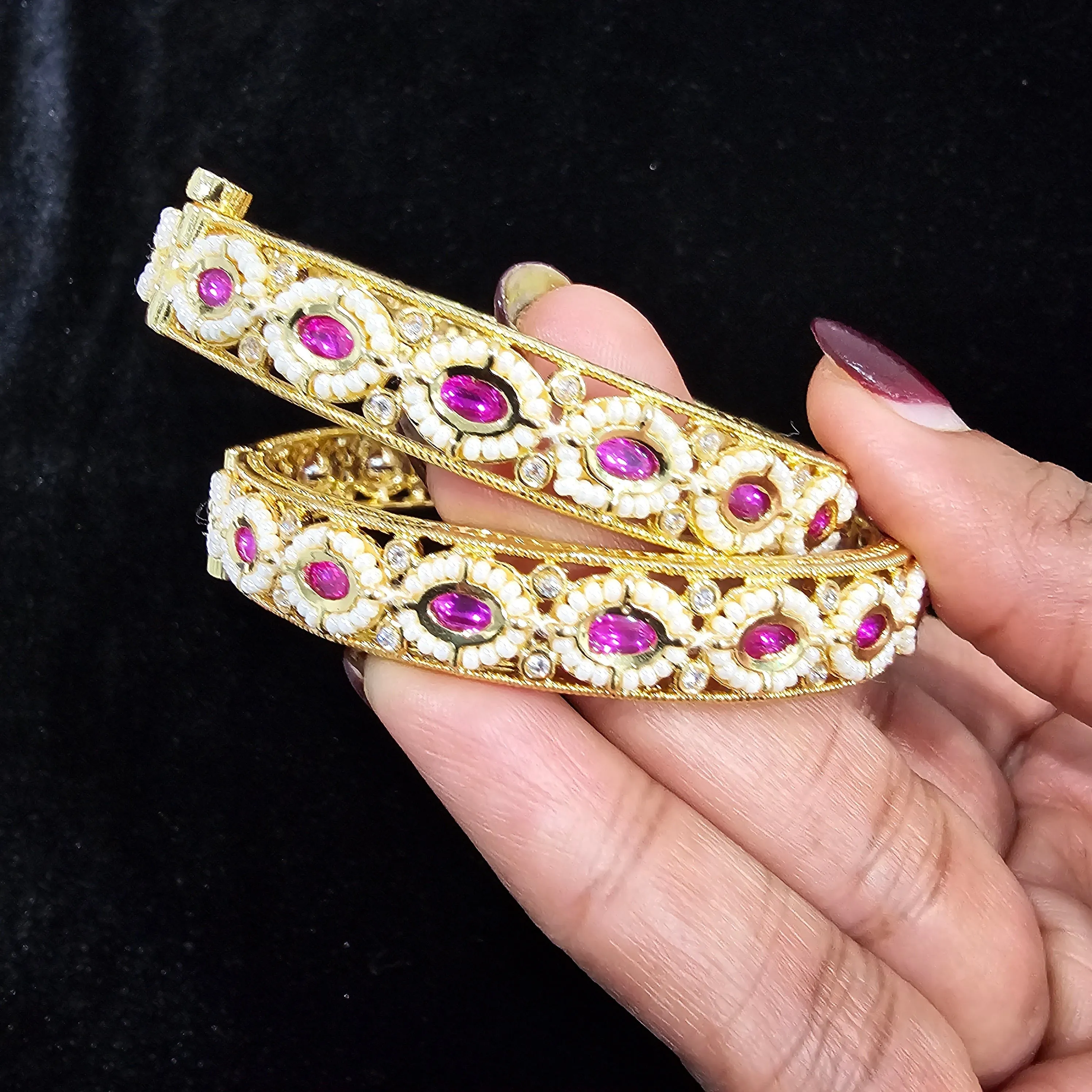 BRASS Kundan bangles,