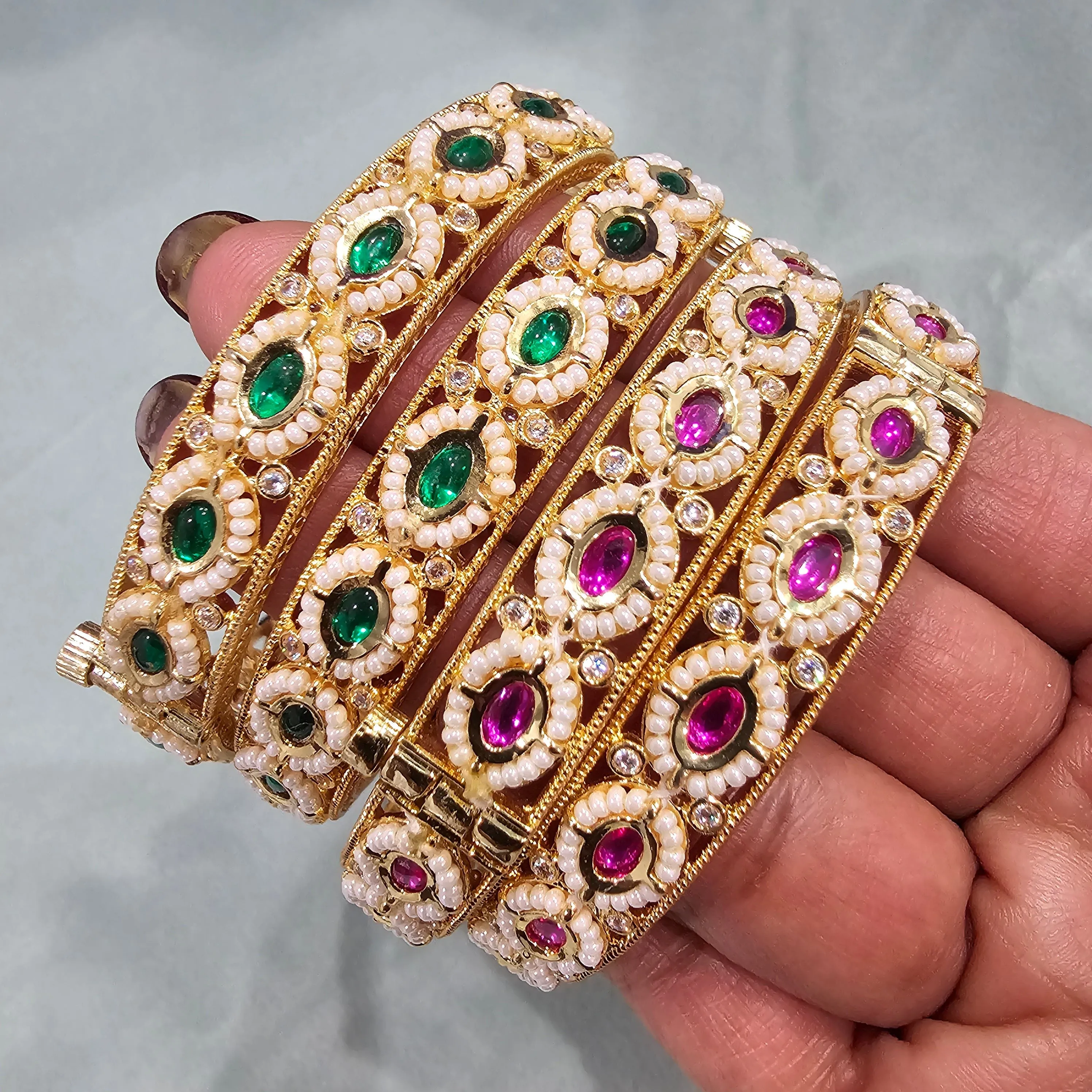BRASS Kundan bangles,