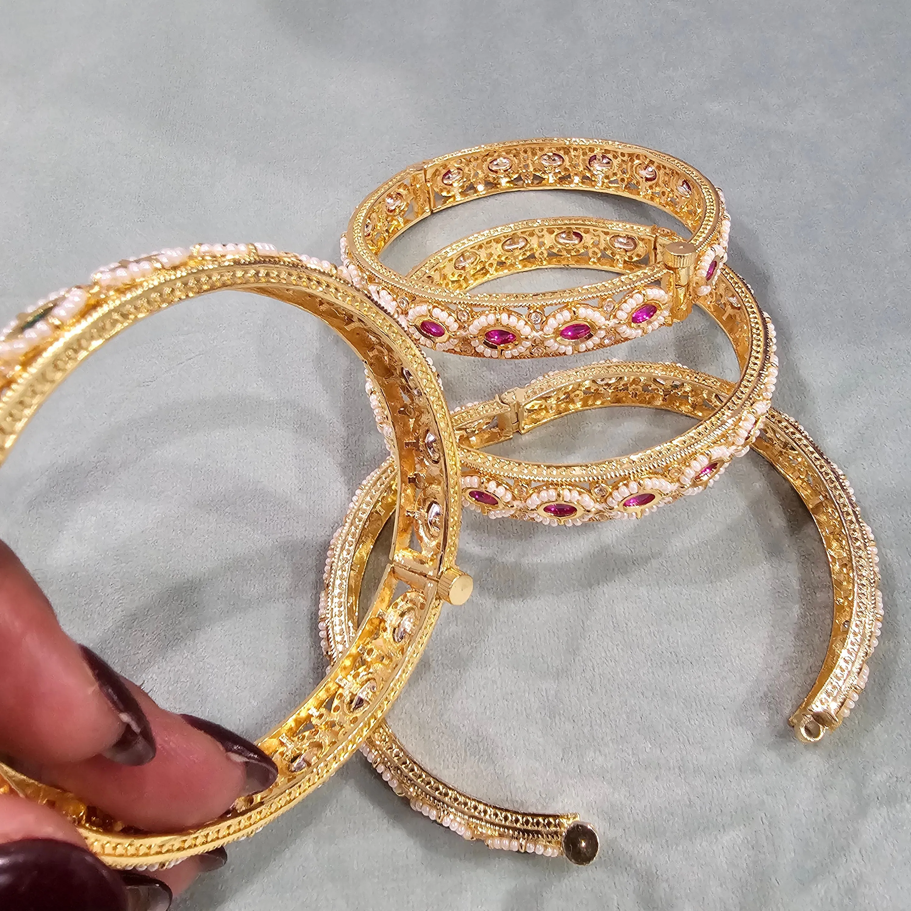 BRASS Kundan bangles,