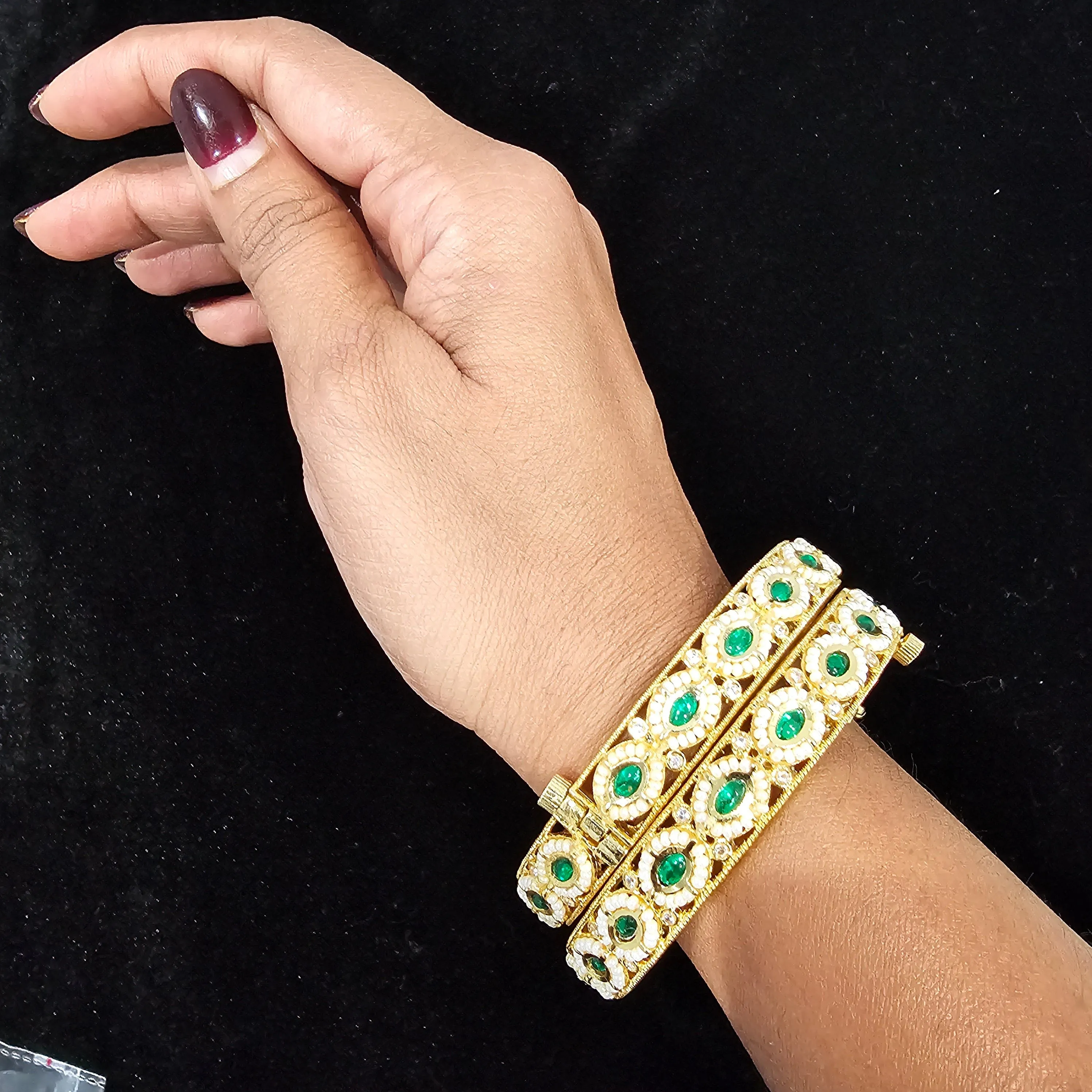 BRASS Kundan bangles,