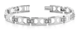 Buckle Link Lab-Grown Diamond Bracelet with 1.70 ct.(finished) 2.75mm