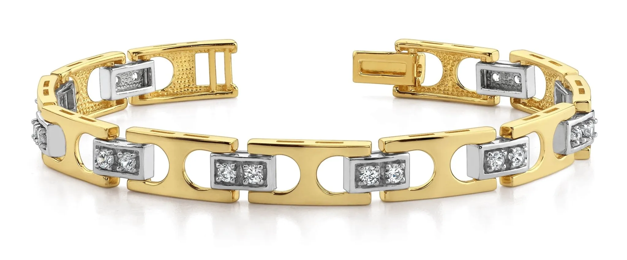 Buckle Link Lab-Grown Diamond Bracelet with 1.70 ct.(finished) 2.75mm