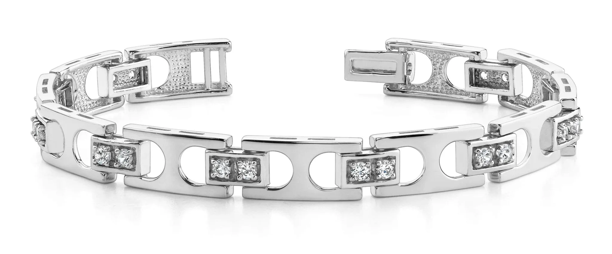 Buckle Link Lab-Grown Diamond Bracelet with 1.70 ct.(finished) 2.75mm