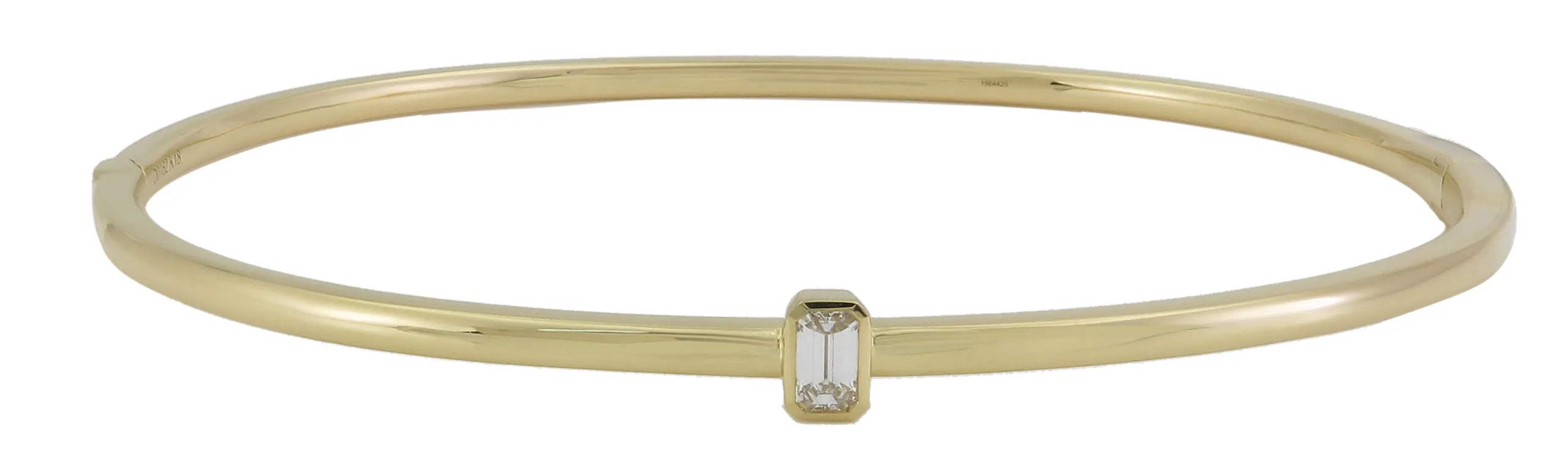 Burnish Set Marquise Diamond Bangle Bracelet