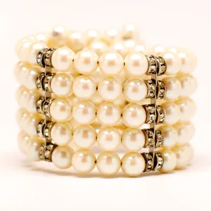 Cadoro 1960's Faux Pearl Wrap Bracelet