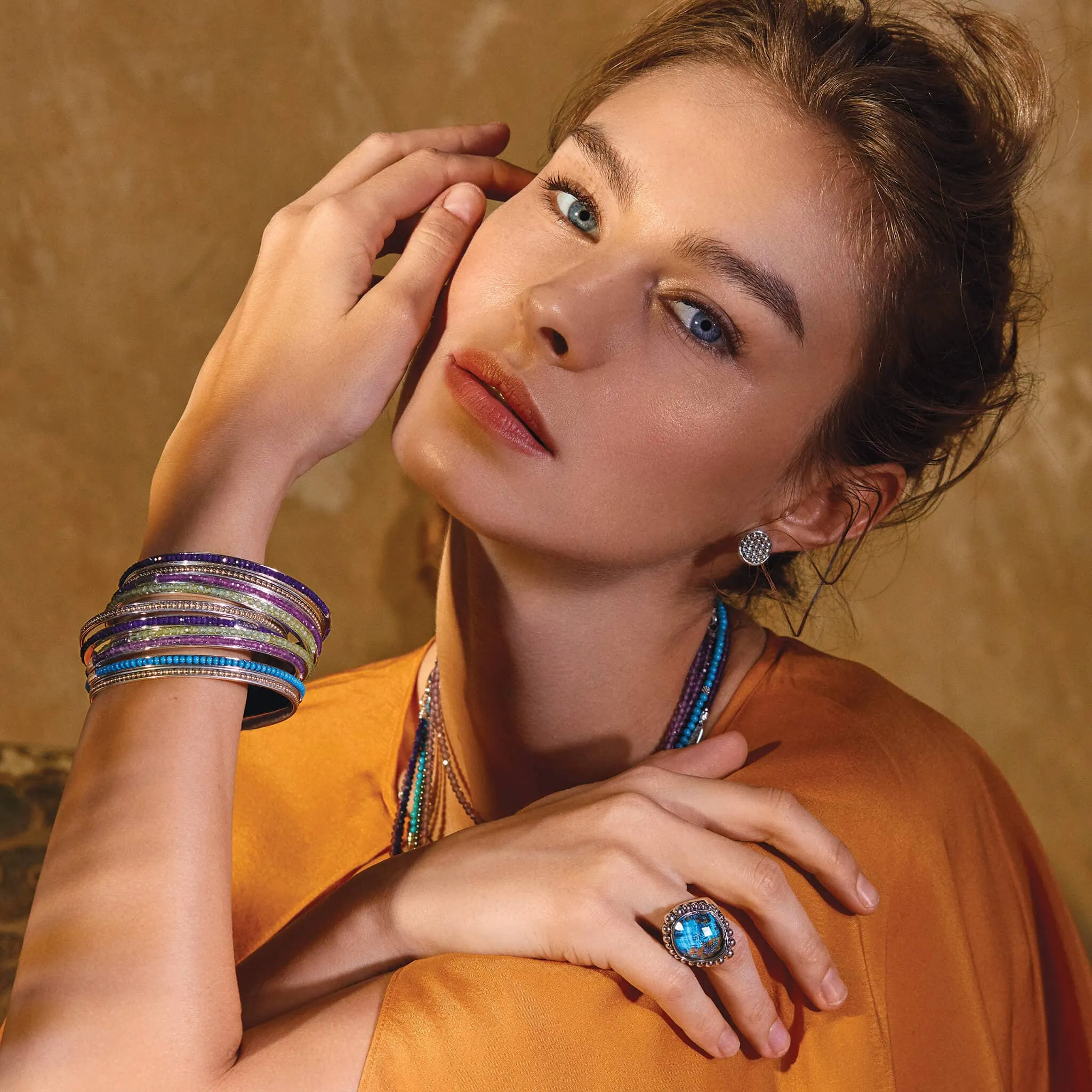 Caviar Icon Amethyst Bangle