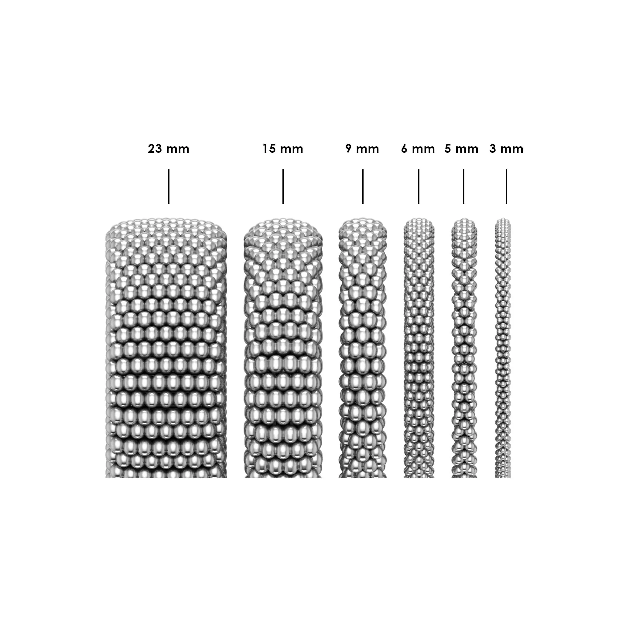 Caviar Lux Double Station Diamond Caviar Bracelet | 23mm
