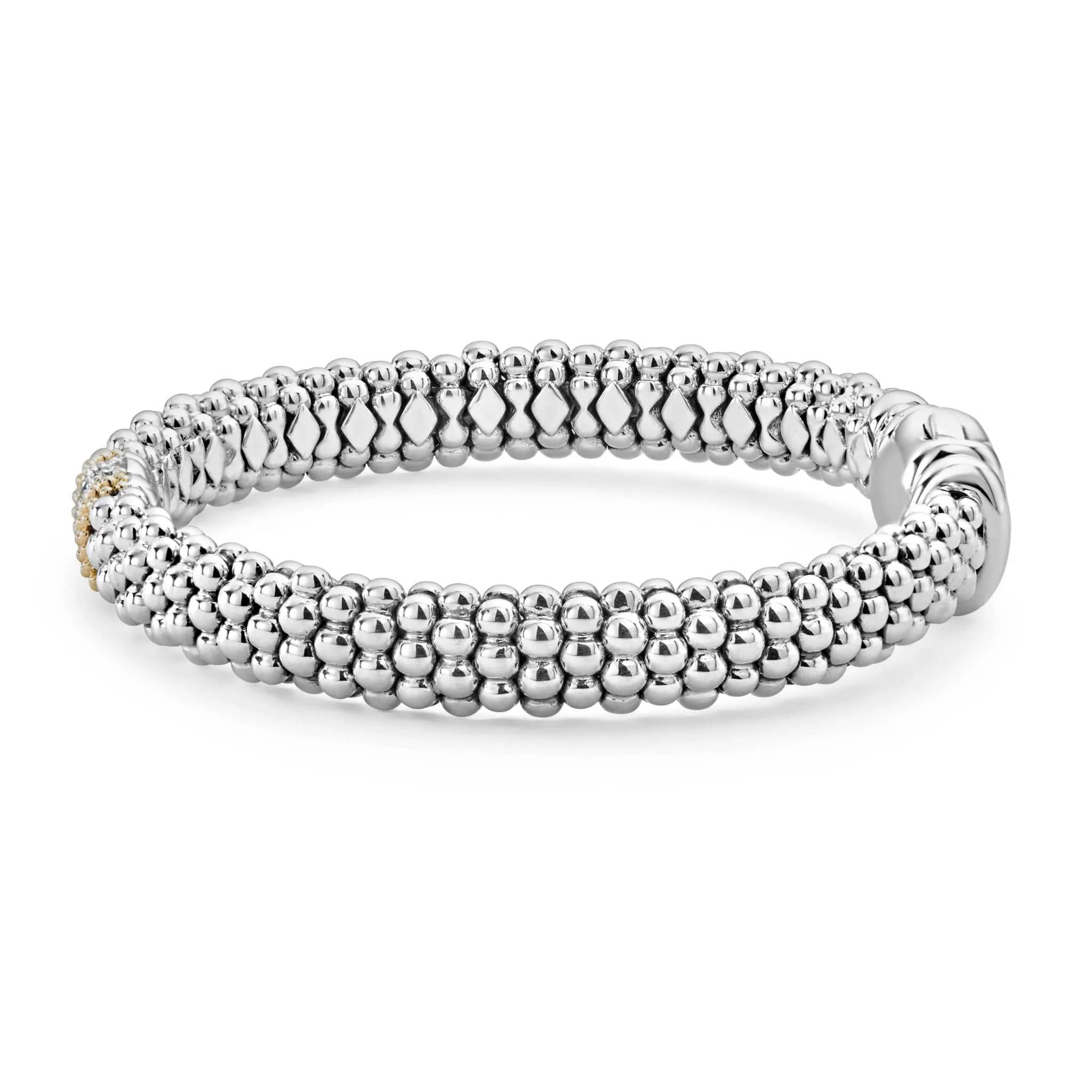 Caviar Lux Single Station Diamond Caviar Bracelet | 9mm