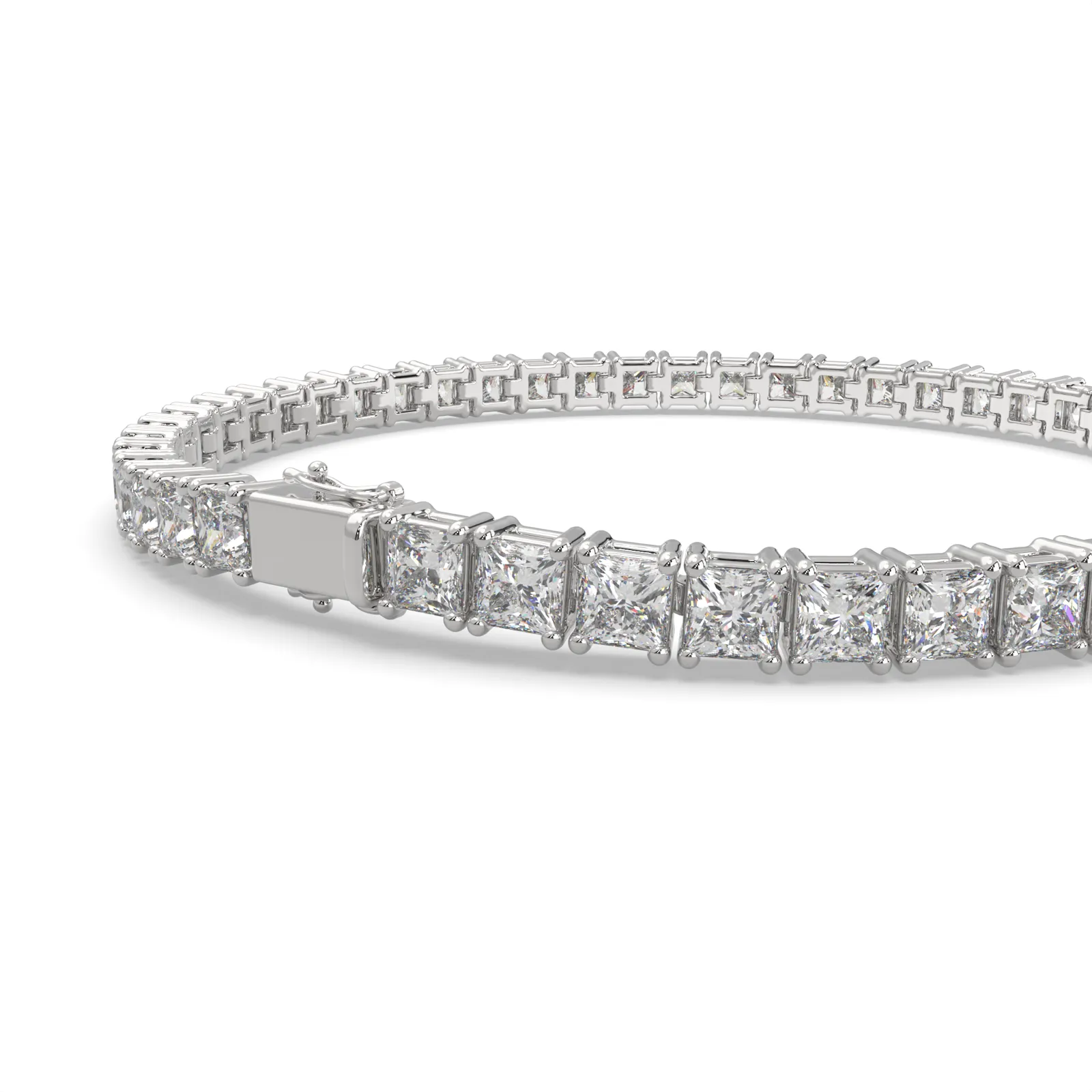 Celestia Princess Cut Diamond Tennis Bracelet Prong Set (10 ctw)