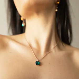 Celestine Emerald Swarovski Pendant