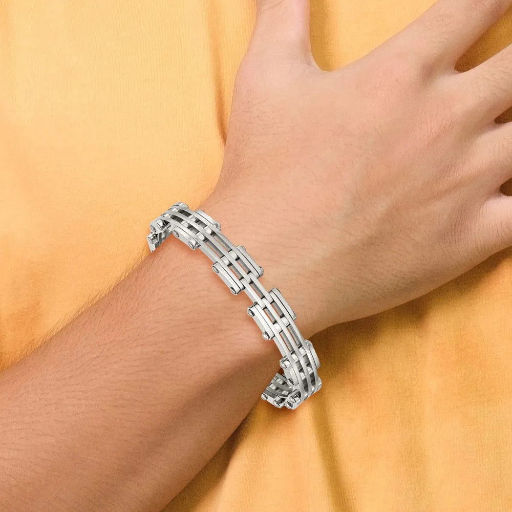 Chisel Stainless Steel Polished 7.75 inch Link Bracelet