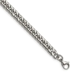 Chisel Stainless Steel Polished 9 inch Double Curb Chain Bracelet