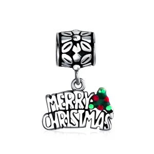 Christmas Charm Bead Bundle Snowflake Hearts Envelope Sterling Silver for Bracelets