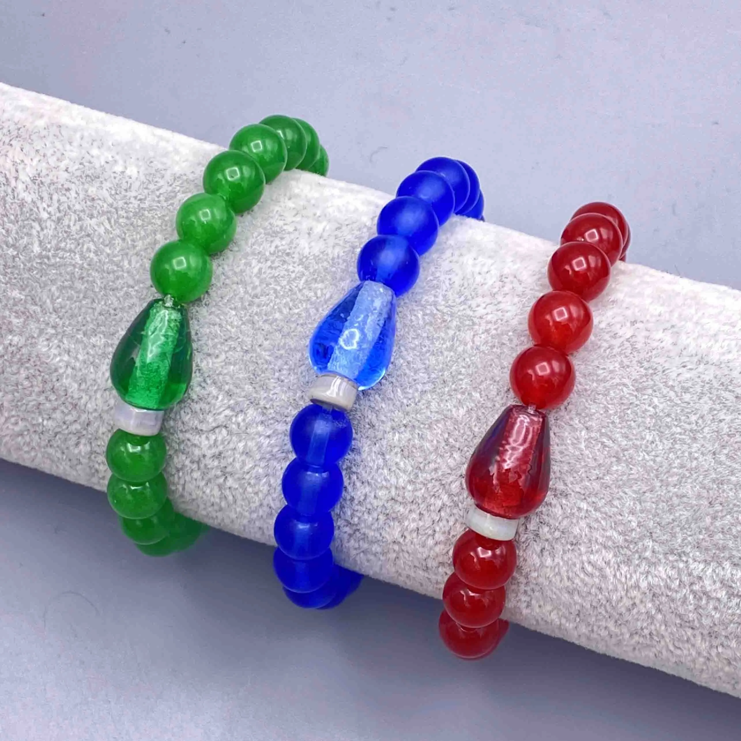 Christmas Lightbulb Gemstone Bracelets