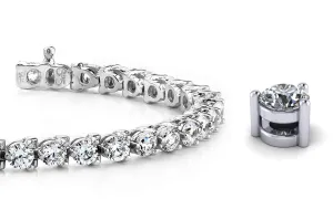 Classic 3 Prong Lab-Grown Diamond Tennis Bracelet with 6.00 ct.(finished) 3.5mm