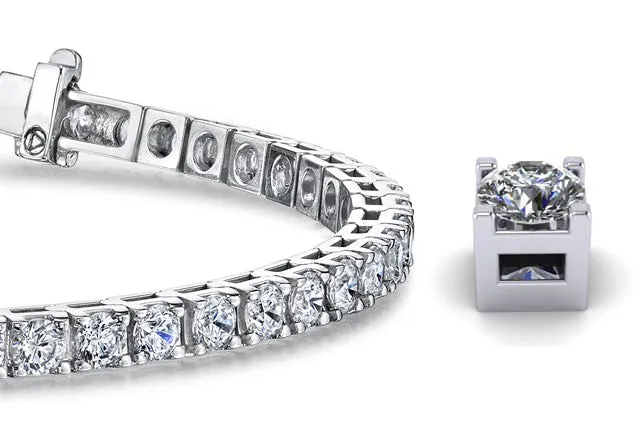 Classic 4 Prong Lab-Grown Diamond Tennis Bracelet with 16.50 ct.(finished) 5.0mm