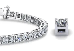 Classic 4 Prong Lab-Grown Diamond Tennis Bracelet with 16.50 ct.(finished) 5.0mm