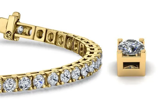 Classic 4 Prong Lab-Grown Diamond Tennis Bracelet with 16.50 ct.(finished) 5.0mm