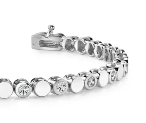 Classic Alternating Circle And Diamond Bracelet with 4.00 ct.(finished) 4.0mm