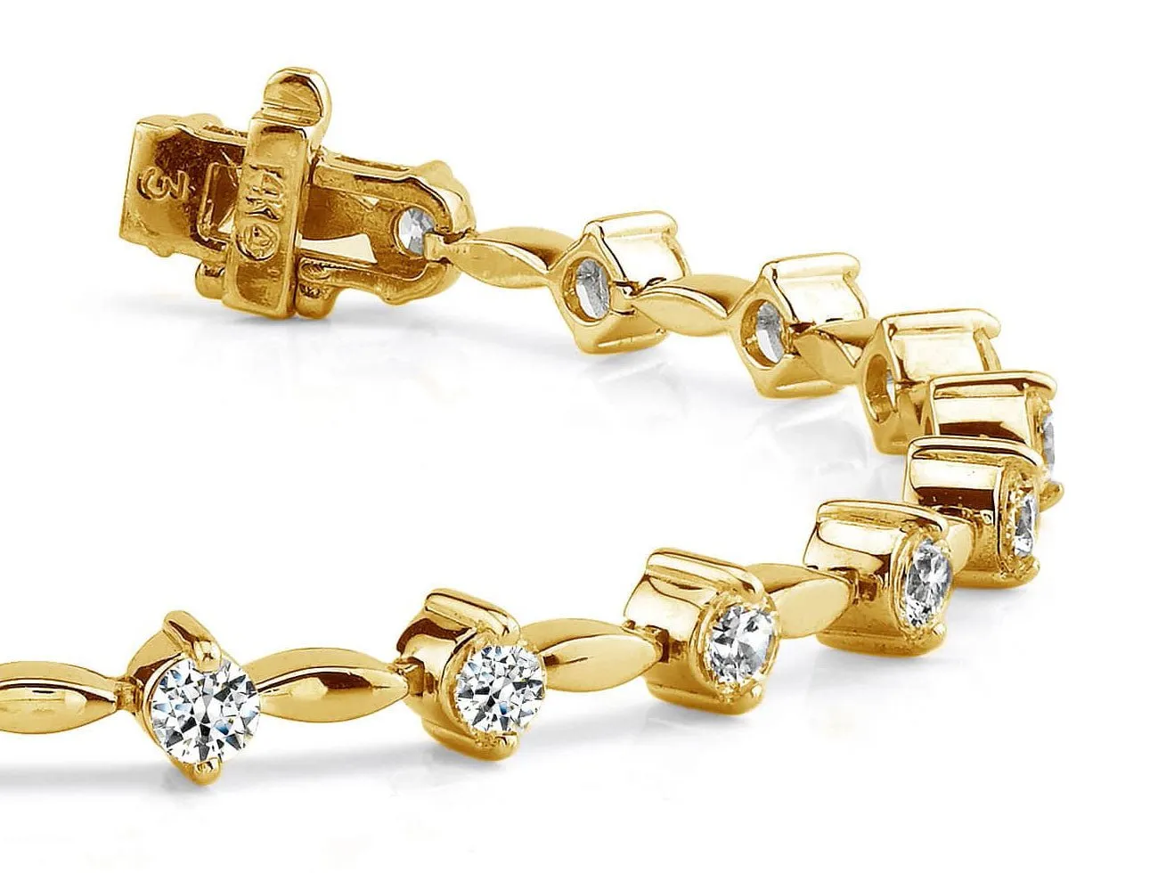 Classic Diamond Link Lab-Grown Diamond Bracelet with 3.15 ct.(finished) 3.4mm