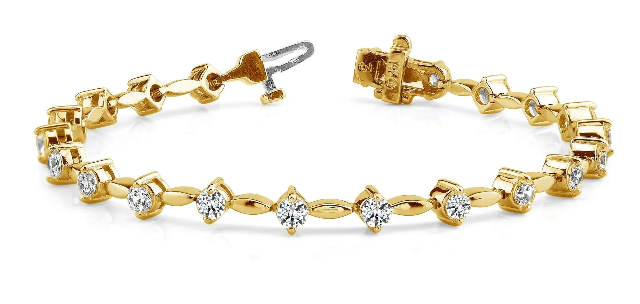 Classic Diamond Link Lab-Grown Diamond Bracelet with 3.15 ct.(finished) 3.4mm