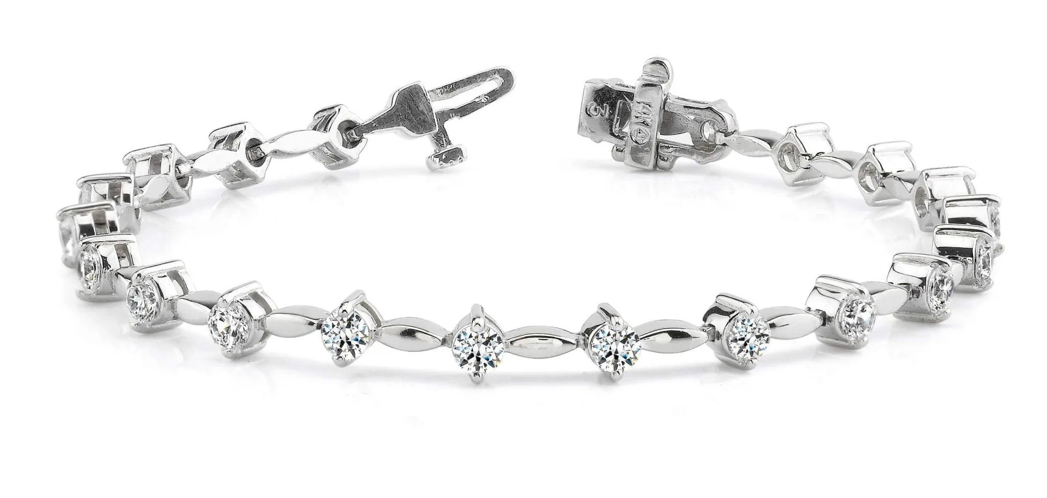 Classic Diamond Link Lab-Grown Diamond Bracelet with 3.15 ct.(finished) 3.4mm