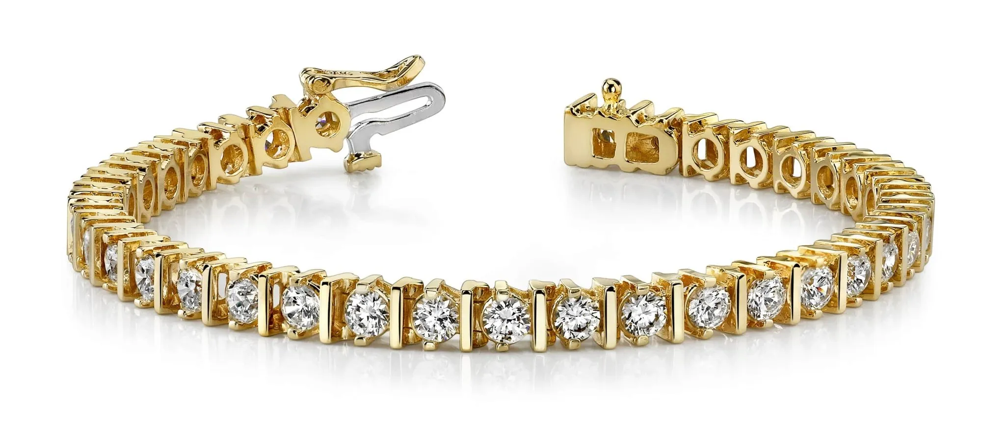 Classic Diamond Link Prong Set Lab-Grown Diamond Tennis Bracelet with 8.91 ct.(finished) 4.5mm
