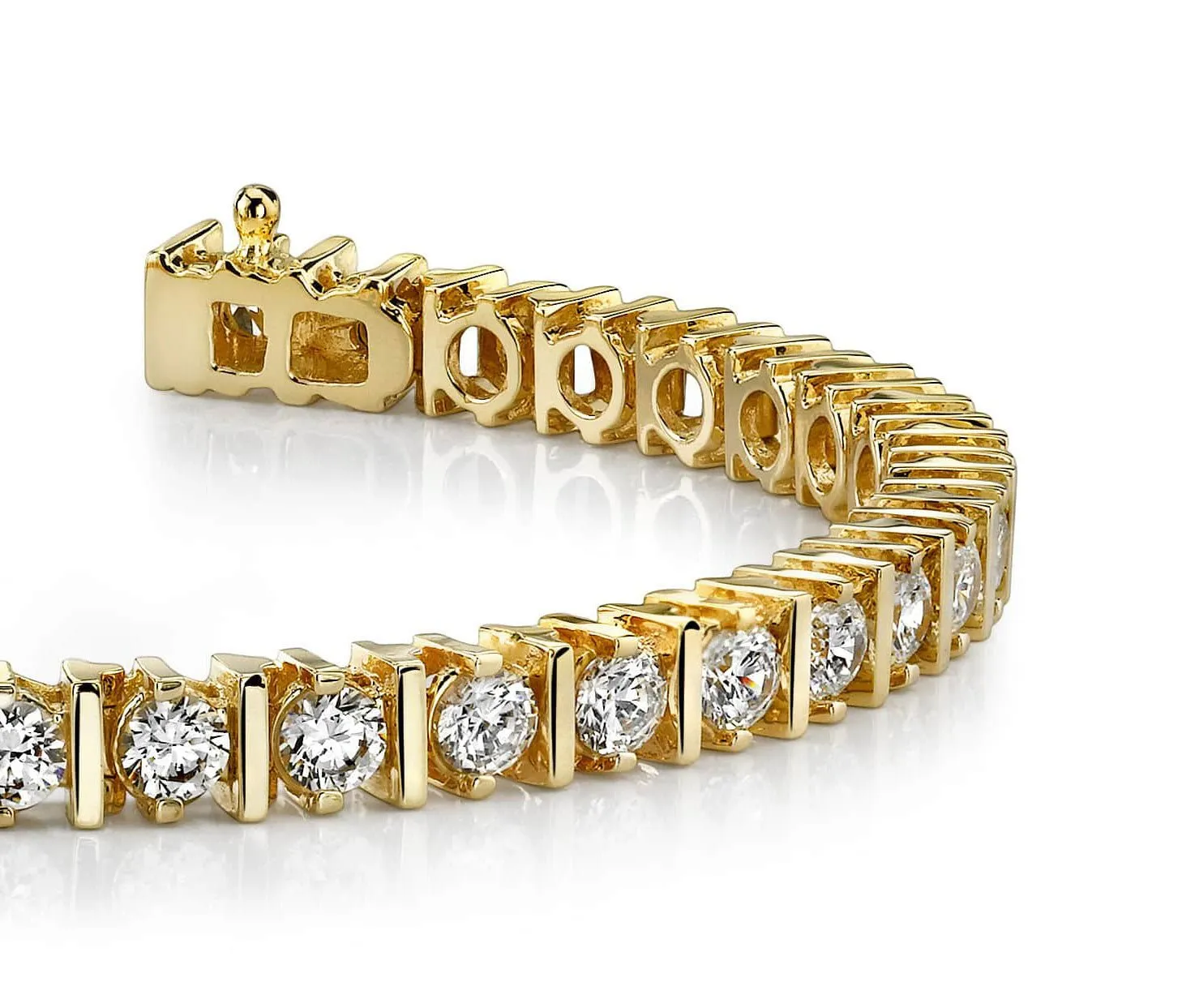 Classic Diamond Link Prong Set Lab-Grown Diamond Tennis Bracelet with 8.91 ct.(finished) 4.5mm