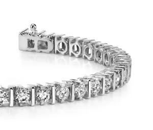 Classic Diamond Link Prong Set Lab-Grown Diamond Tennis Bracelet with 8.91 ct.(finished) 4.5mm
