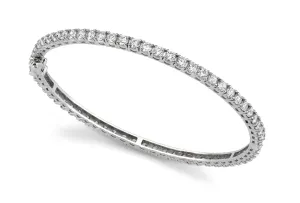Classic Prong Set Lab-Grown Diamond Bangle with 2.48 ct.(finished) 2mm